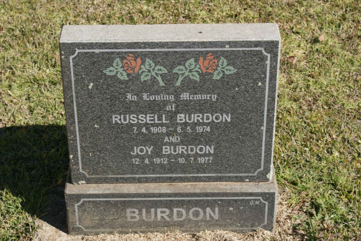 BURDON Russell 1908-1974 &amp; Joy 1912-1977