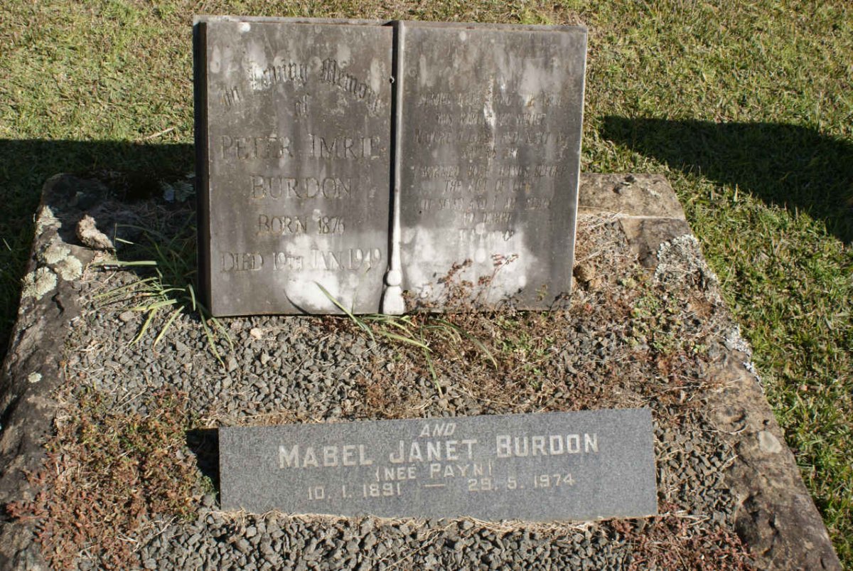 BURDON Peter Imrie 1876-1949 &amp; Mabel Janet PAYN 1891-1974