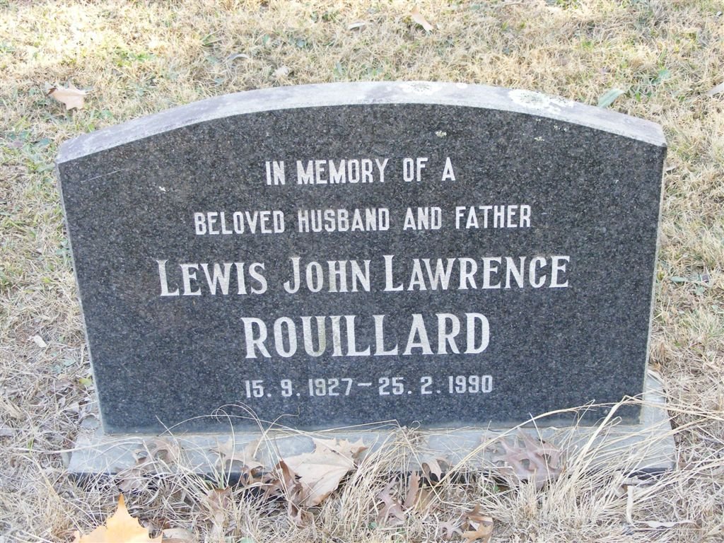 ROUILLARD Lewis John Lawrence 1927-1990
