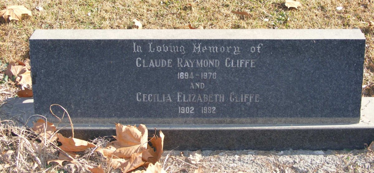 CLIFFE Claude Raymond 1894-1970 &amp; Cecilia Elizabeth 1902-1992