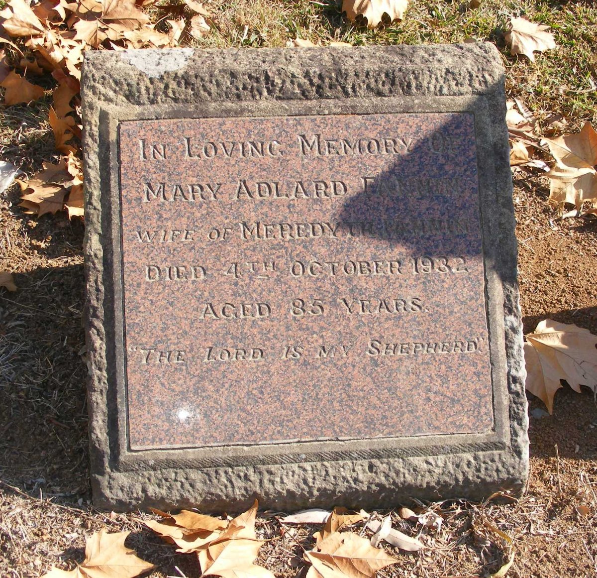 FANNIN Mary Adlard -1932