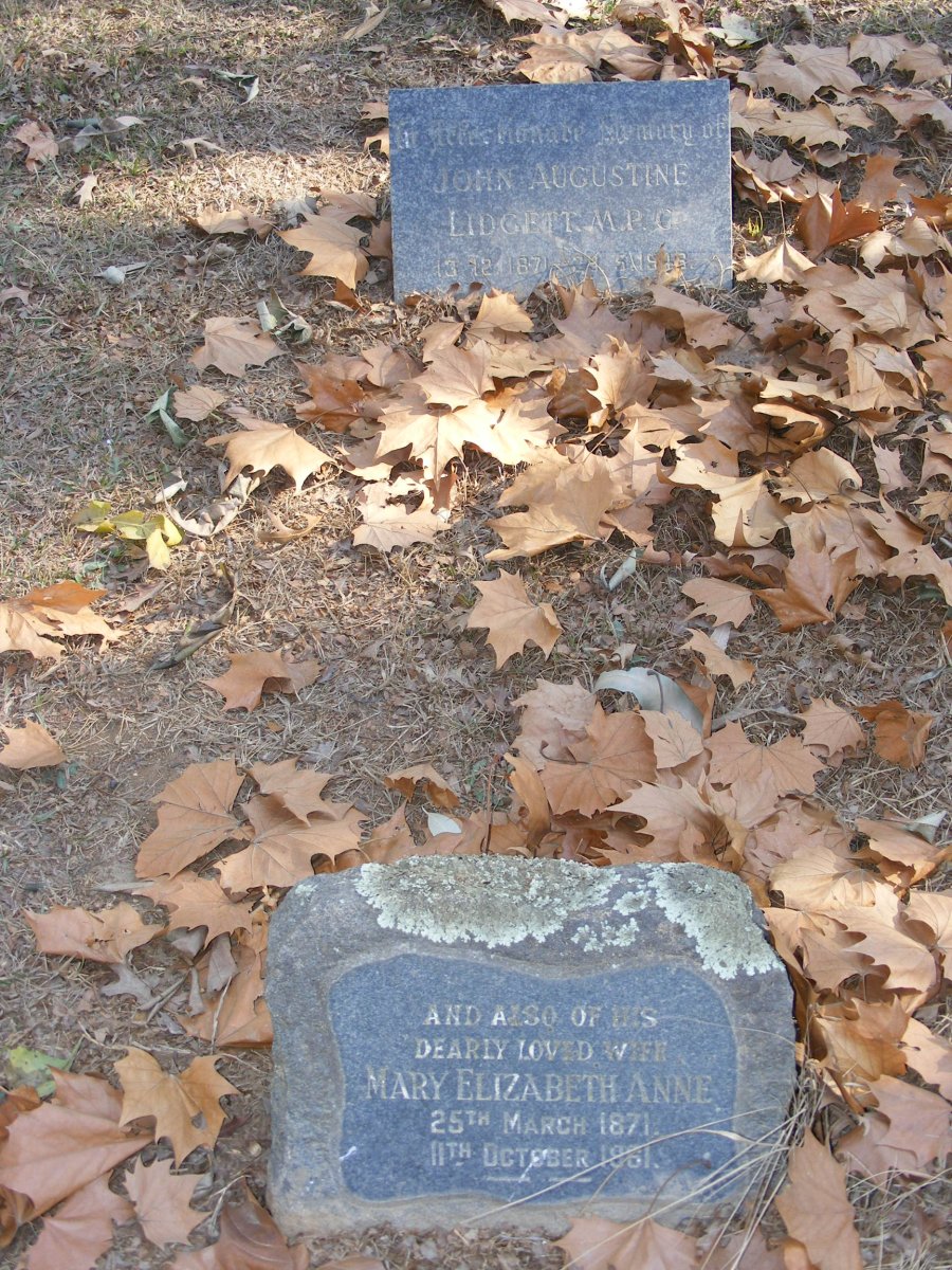 LIDGETT John Augustine 1871-1946 &amp; Mary Elizabeth Anne 1871-1961