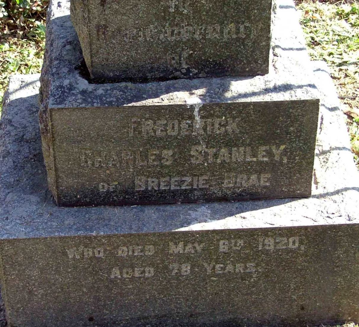 STANLEY Frederick Charles -1920