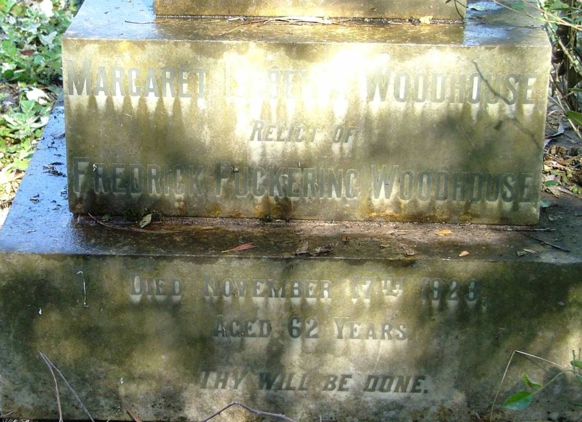 WOODHOUSE Margaret ? -1923