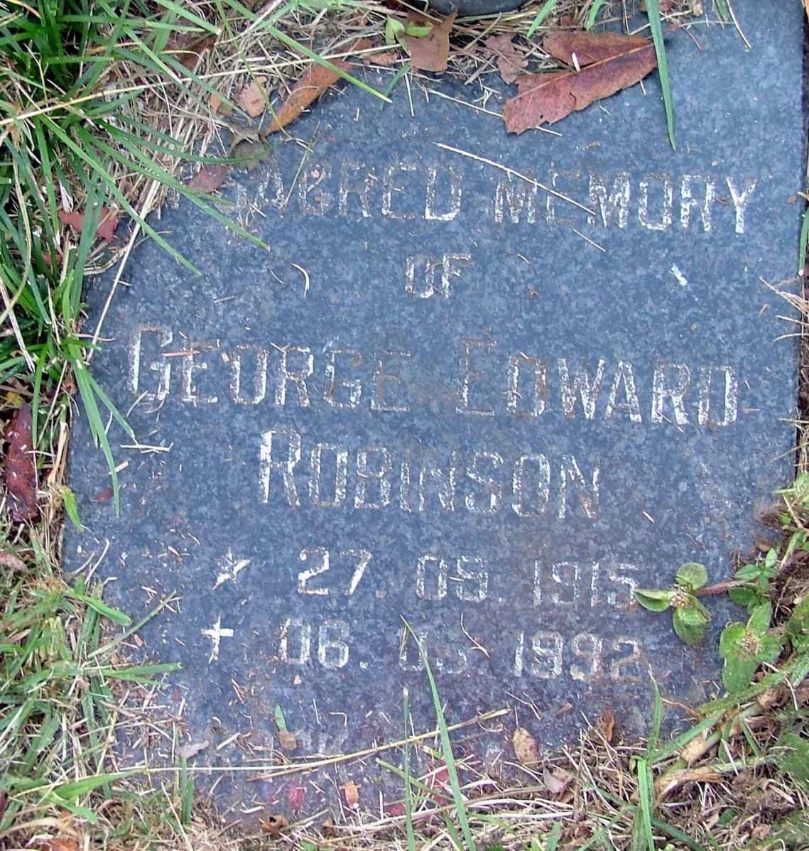 ROBINSON George Edward 1915-1992