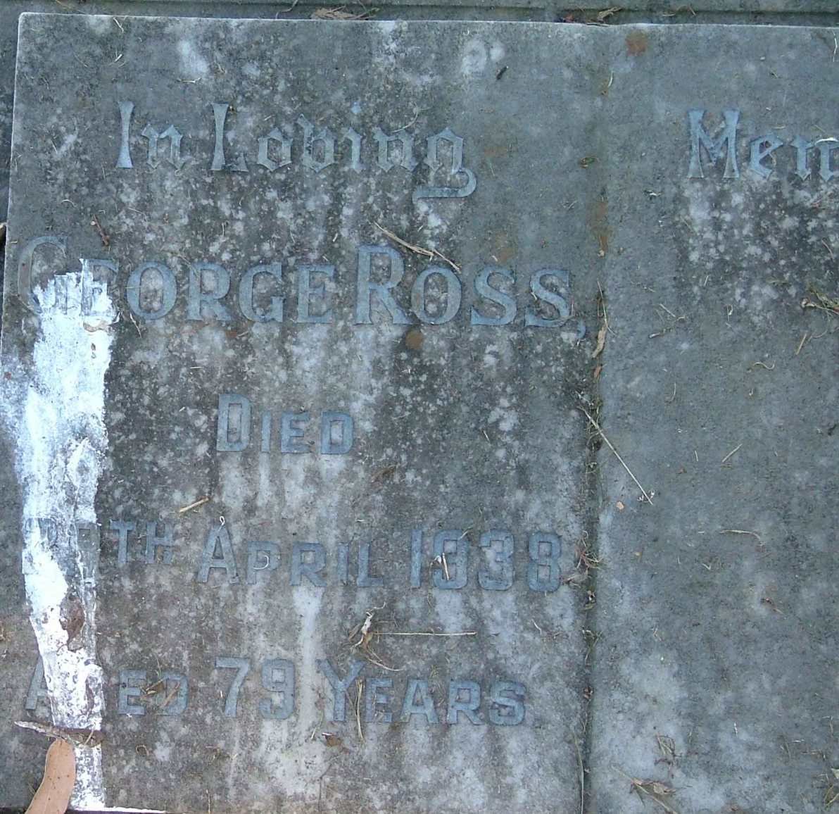ROSS George -1938