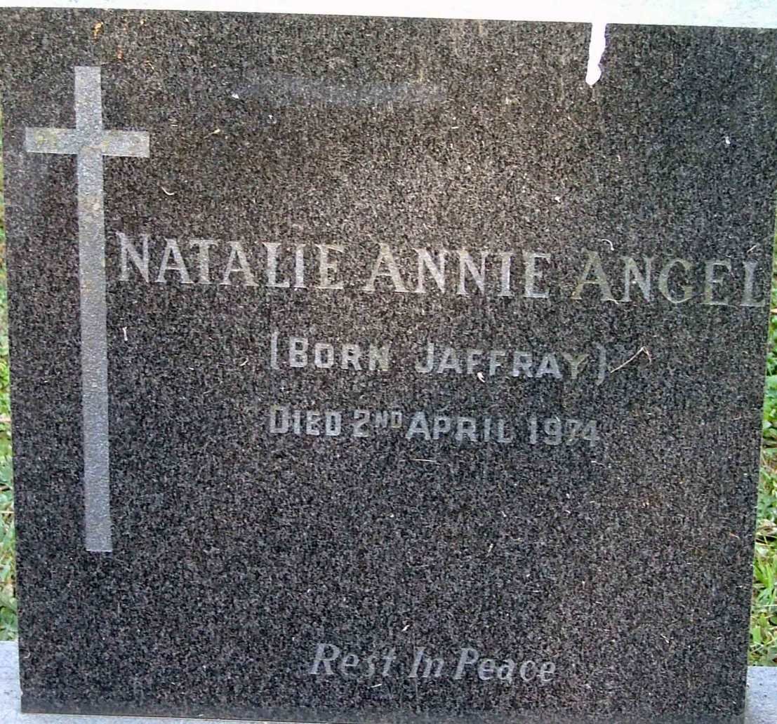 ANGEL Natalie Annie nee JAFFRAY -1974