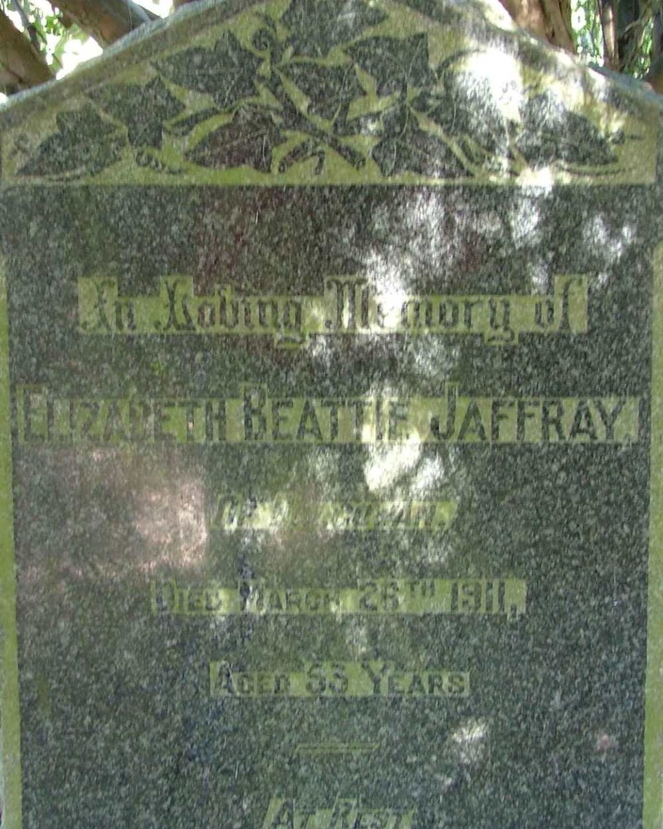 JAFFRAY Elizabeth Beattie -1911