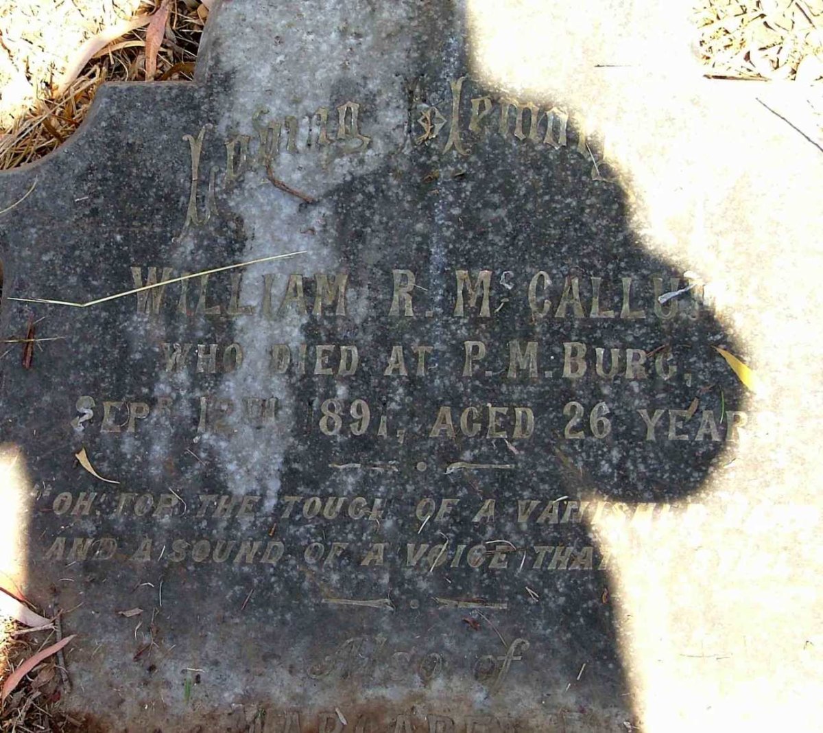 McCALLUM William R. -1891