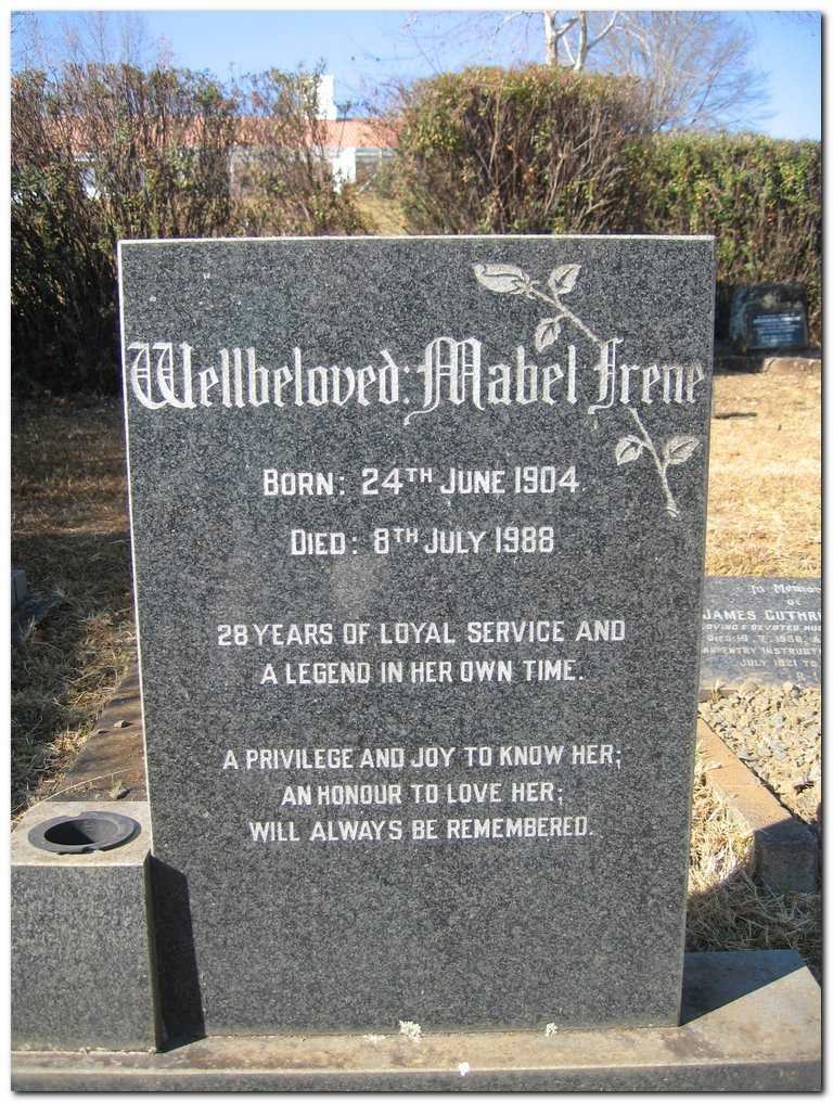 WELLBELOVED Mabel Irene 1904-1988