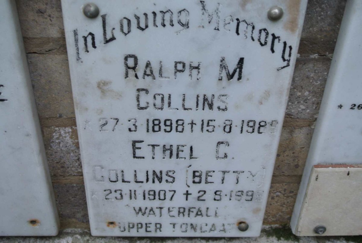 COLLINS Ralph M. 1898-1985 &amp; Ethel C. 1907-1995