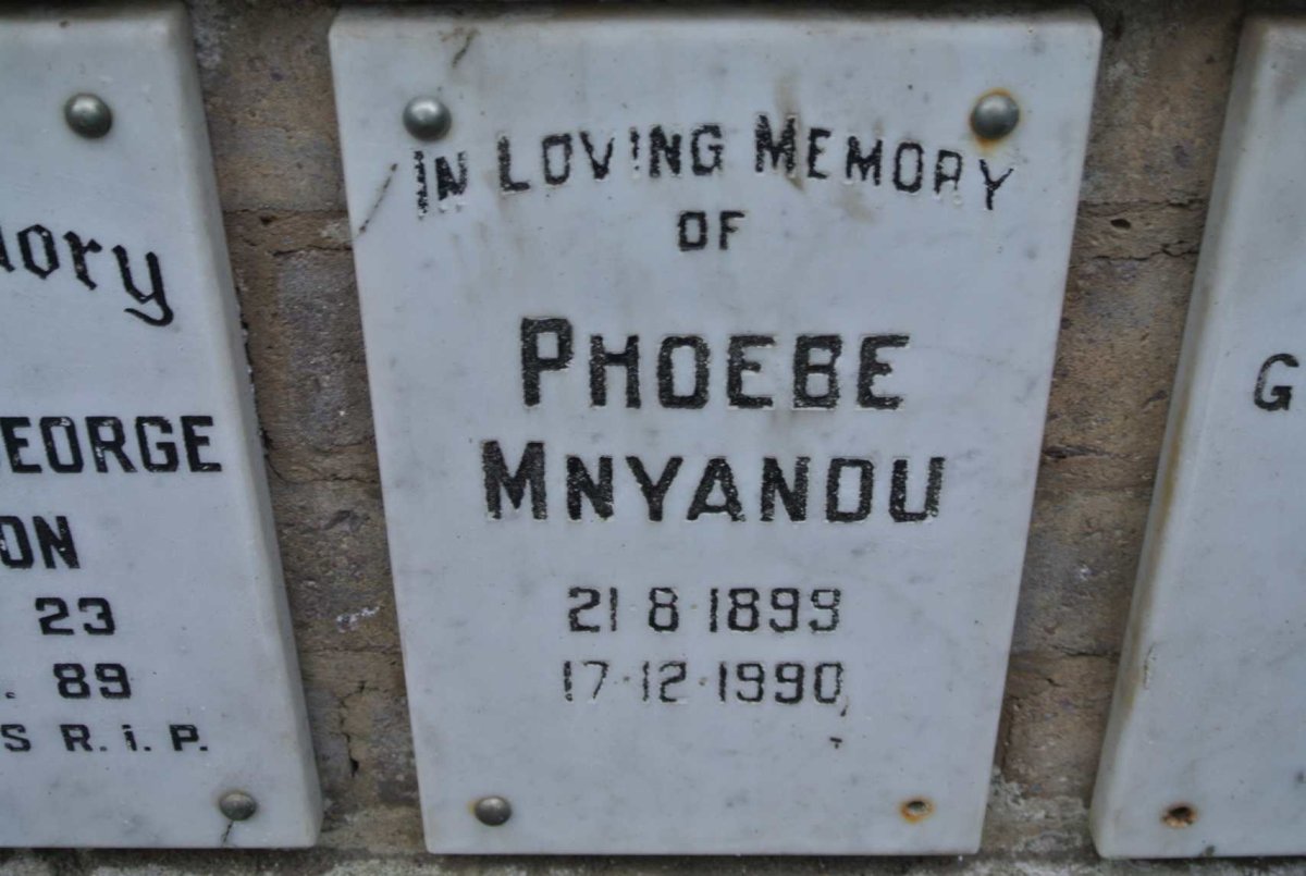 MNYANDU Phoebe 1899-1990