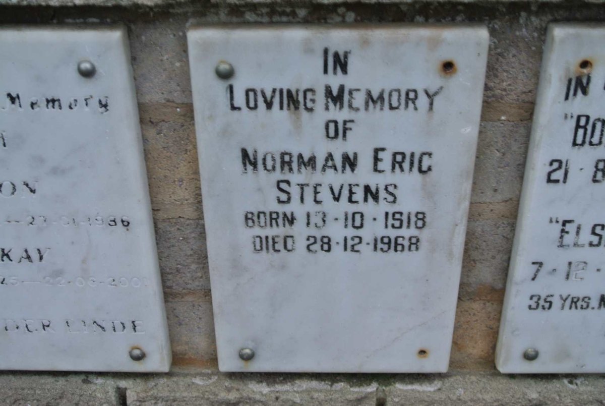 STEVENS Norman Eric 1918-1968