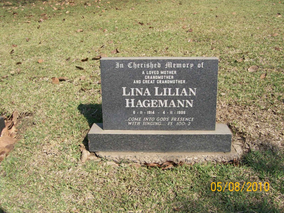 HAGEMANN Lina Lilian 1914-1996