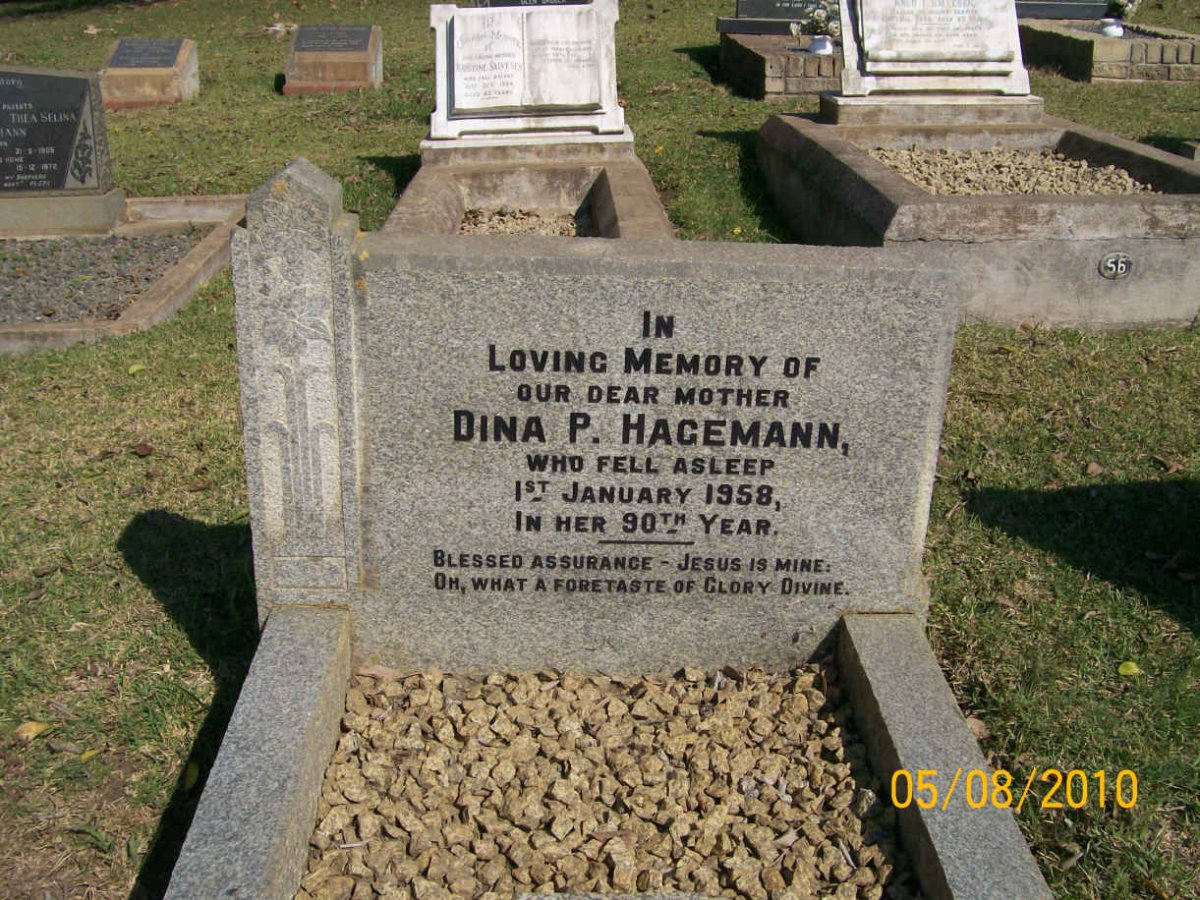 HAGEMANN Dina P. -1958