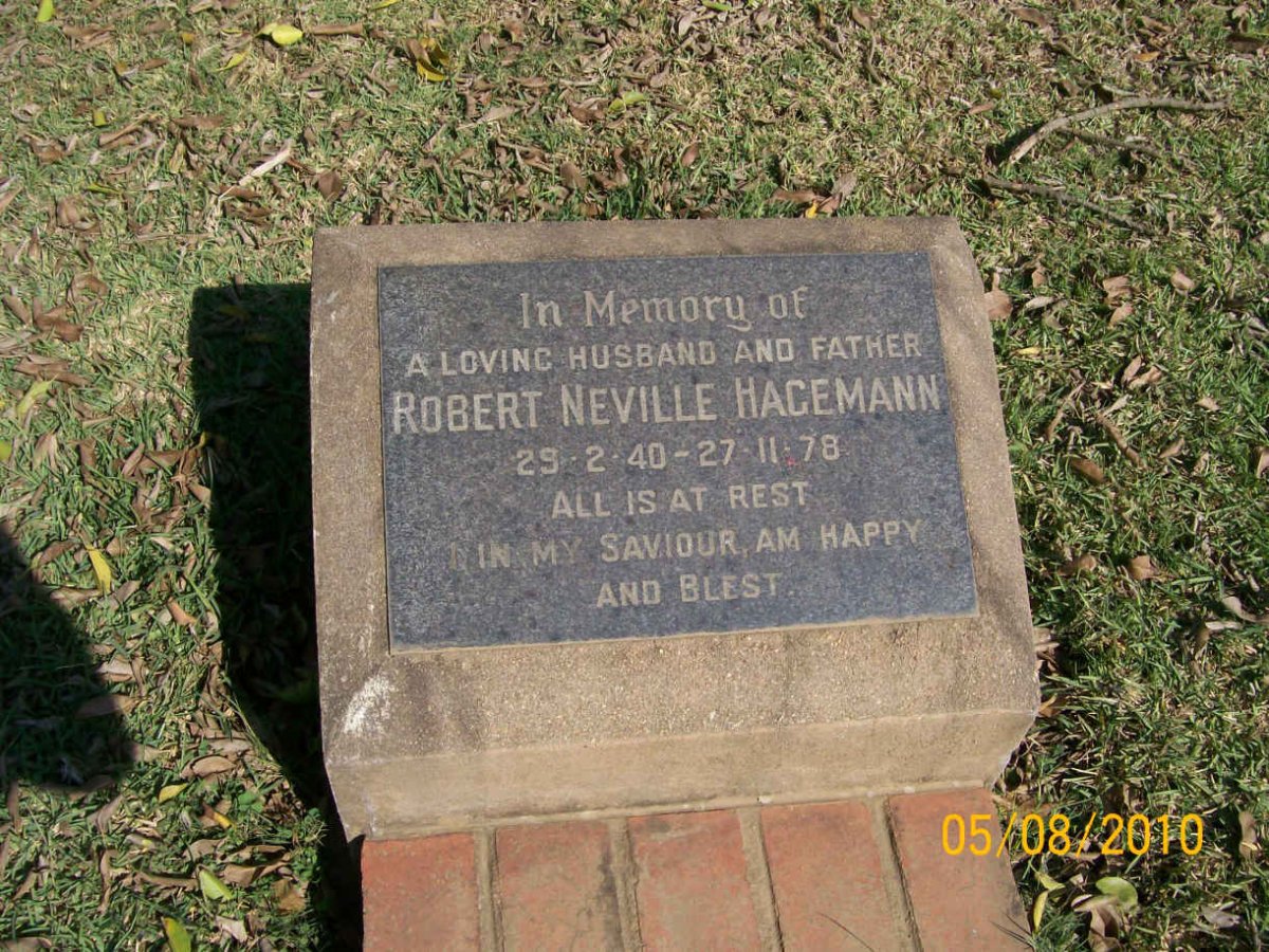 HAGEMANN Robert Neville 1940-1978