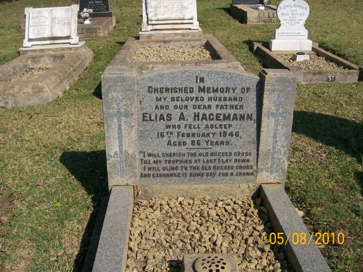 HAGEMANN Elias A. -1946