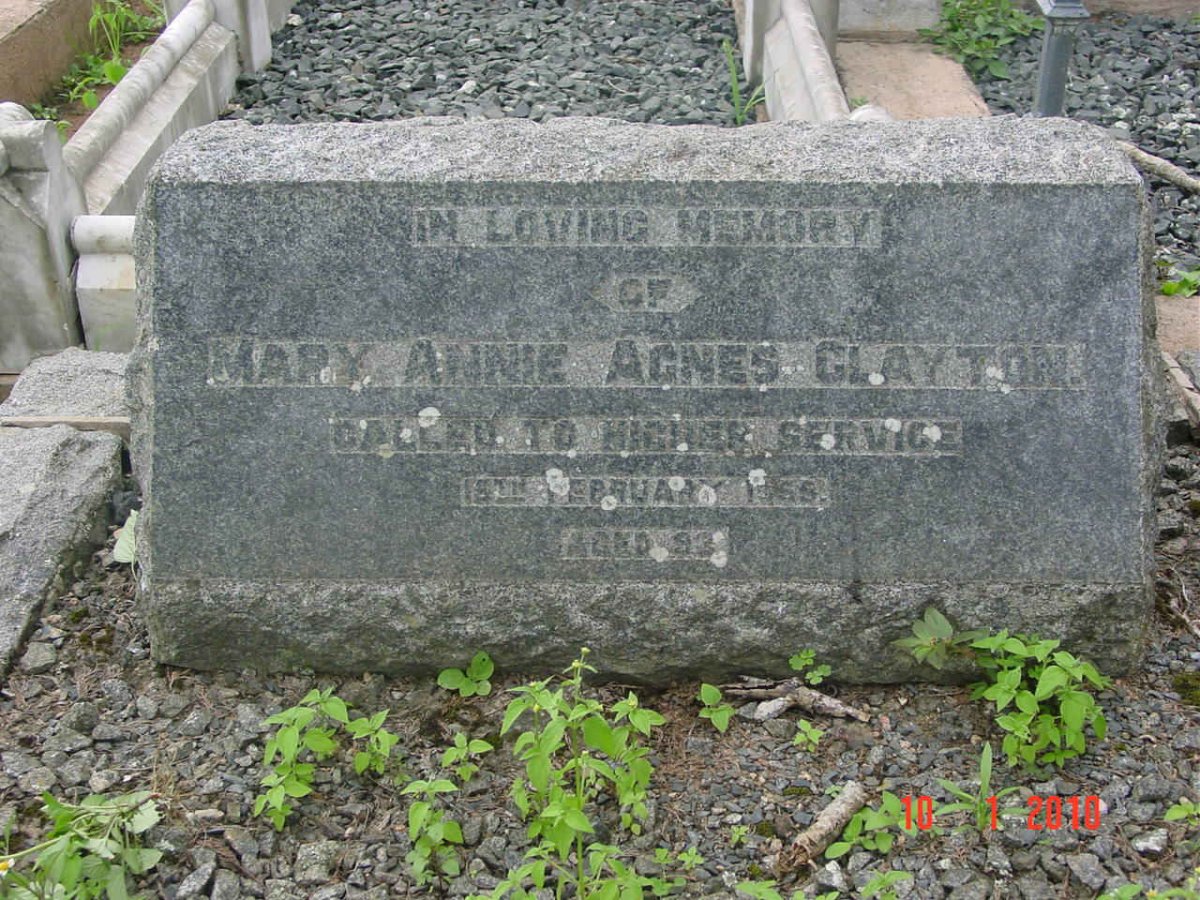 CLAYTON  Mary Annie Agnes  -1955