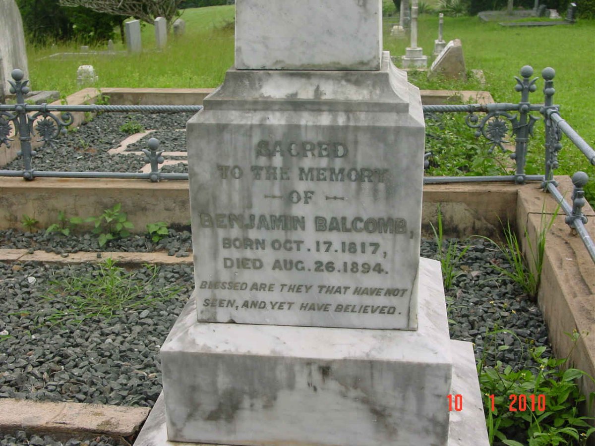 BALCOMB Benjamin 1817-1894