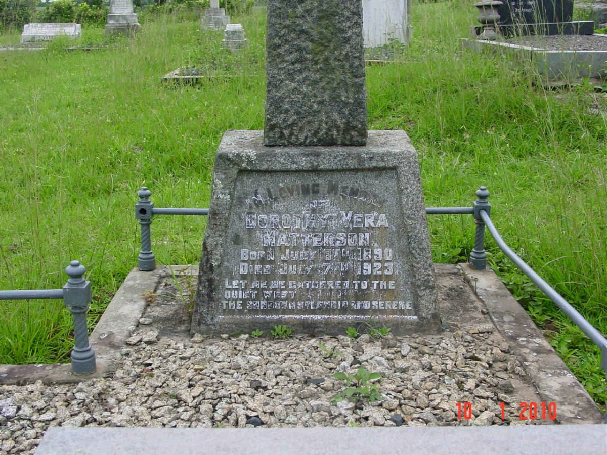 MATTERSON Dorothy Vera  1890-1923