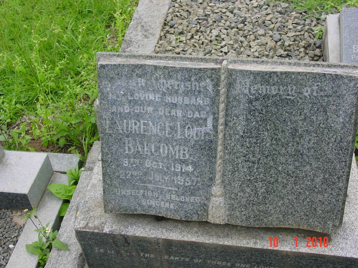 BALCOMB Laurence Louis 1914-1957