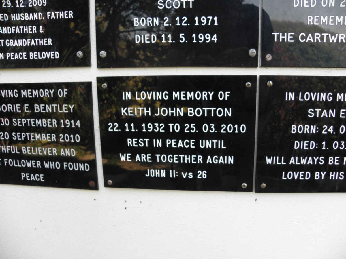 BOTTON Keith John  -1932-2010