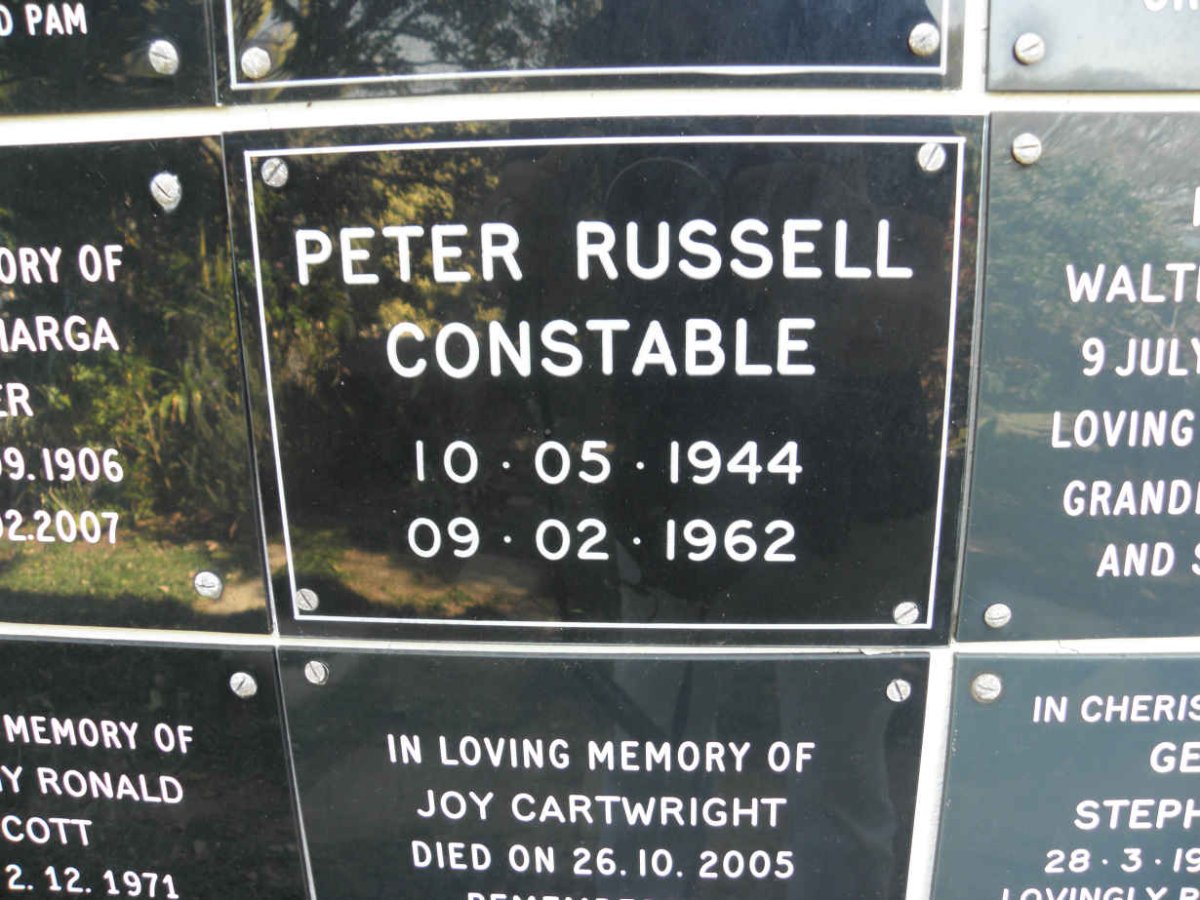 CONSTABLE Peter Russell 1944-1962