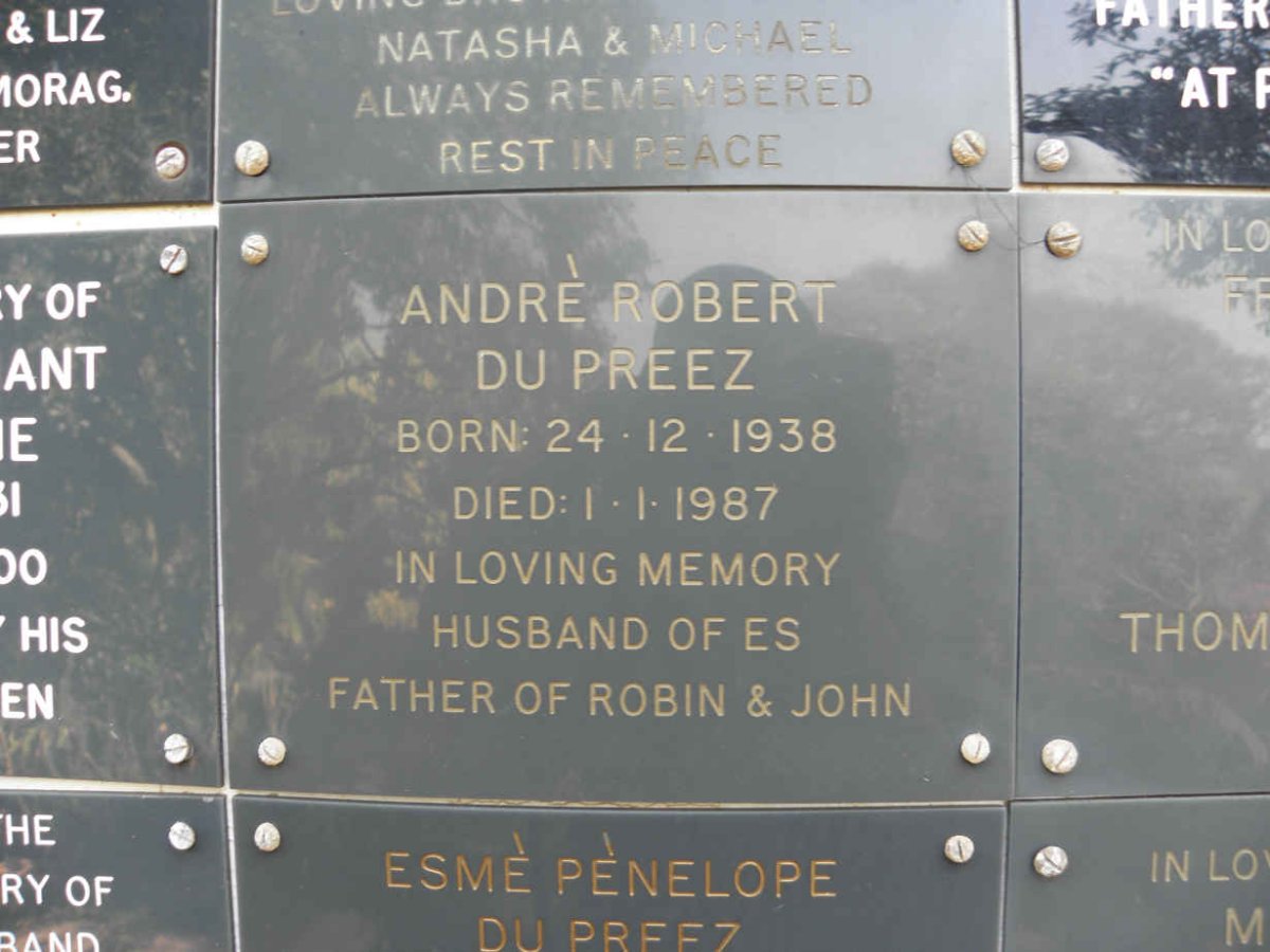 PREEZ Andrè Robert, du 1938-1987