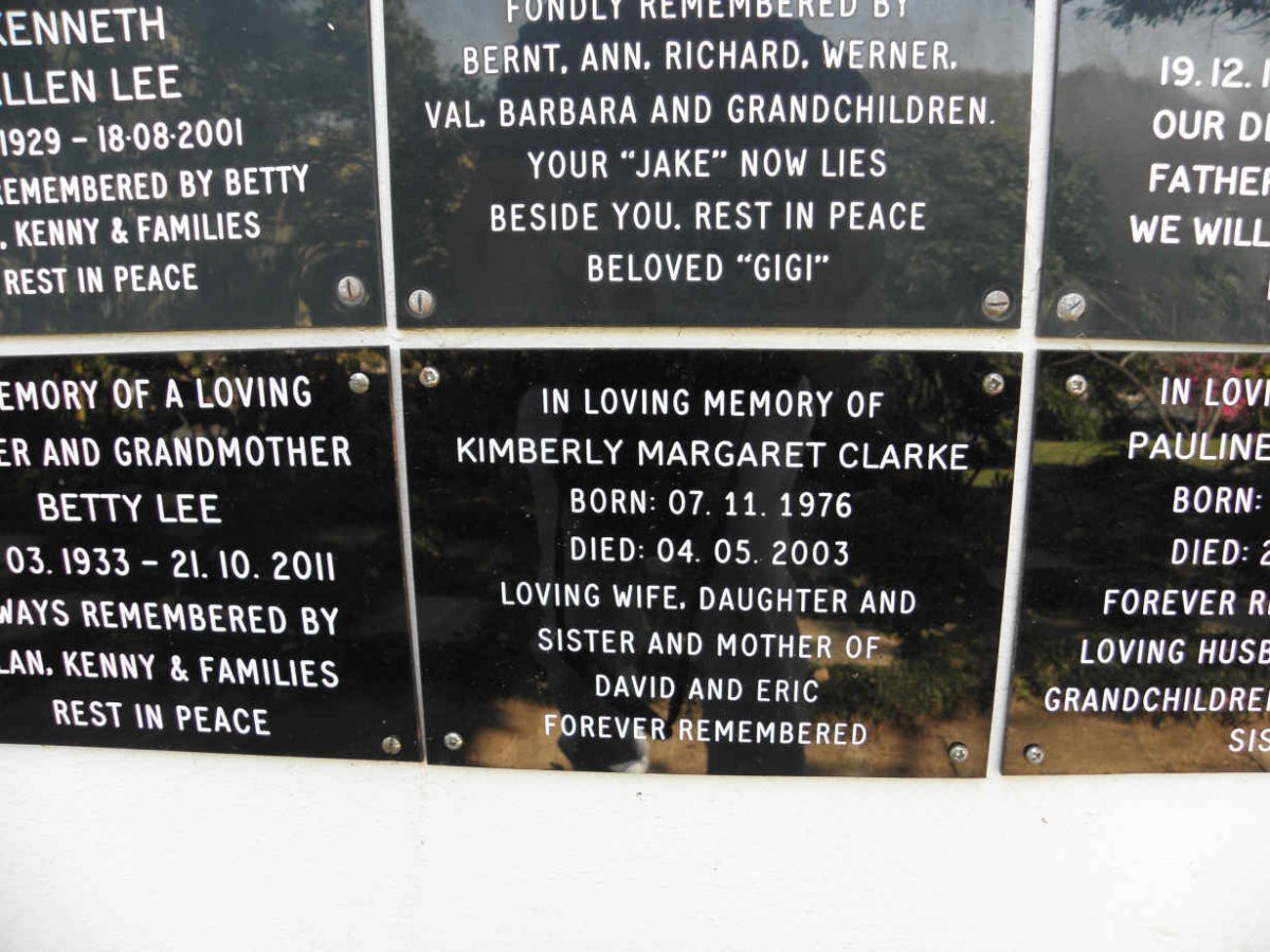CLARKE Kimberly Margaret 1976-2003