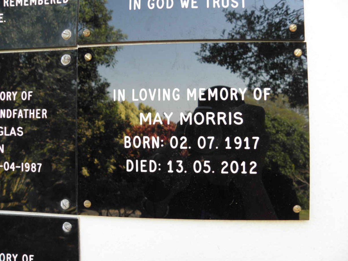 MORRIS May 1917-2012