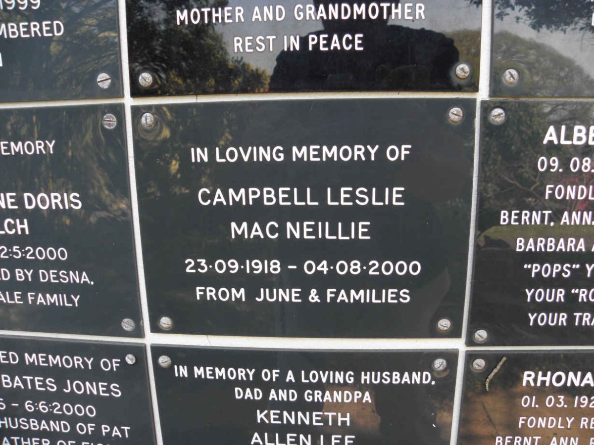 MACNIELIE Campbell Leslie 1918-2000