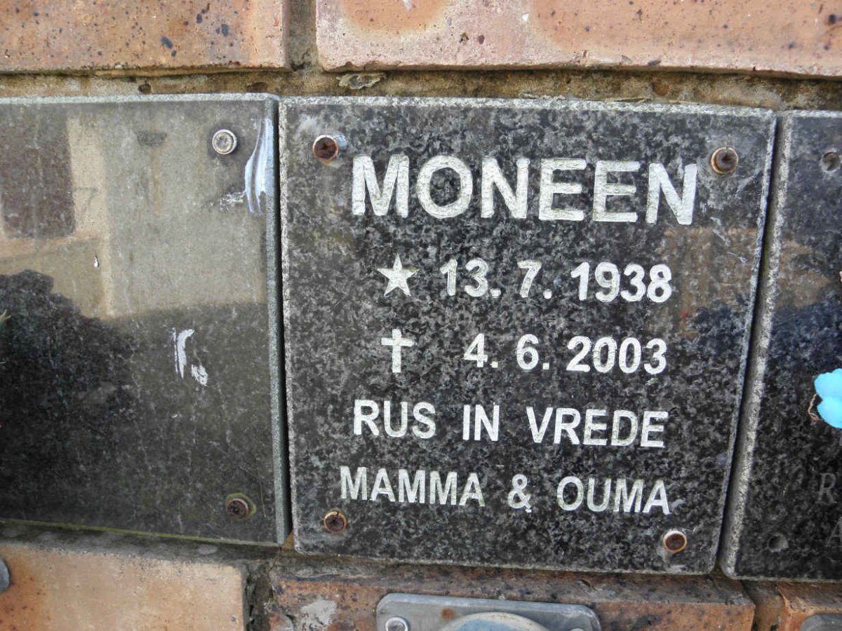 ? Moneen 1938-2003