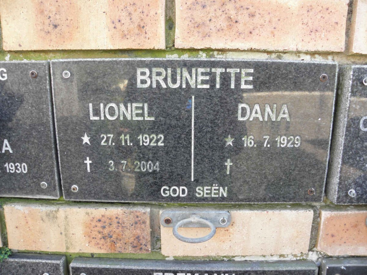 BRUNETTE Lionel 1922-2004 &amp; Dana 1929-