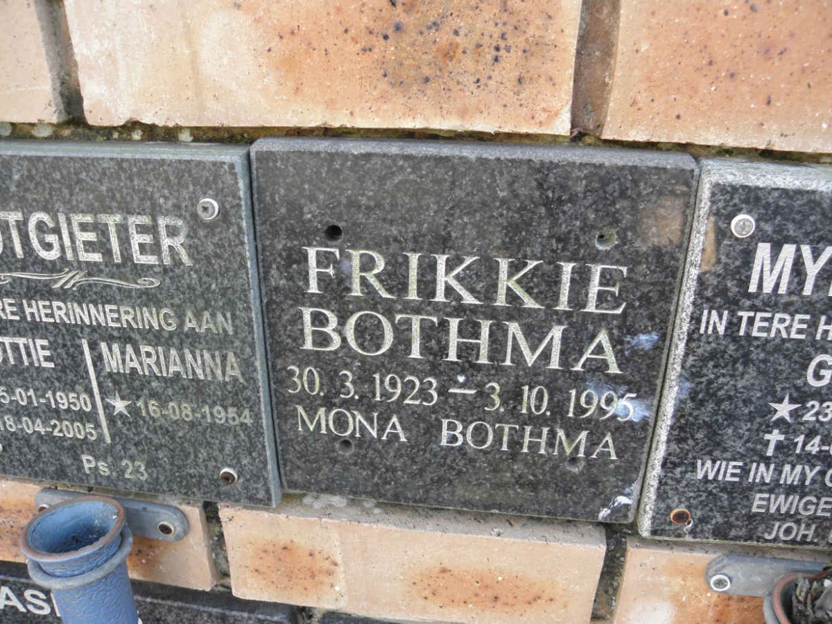 BOTHMA Frikkie 1923-1995