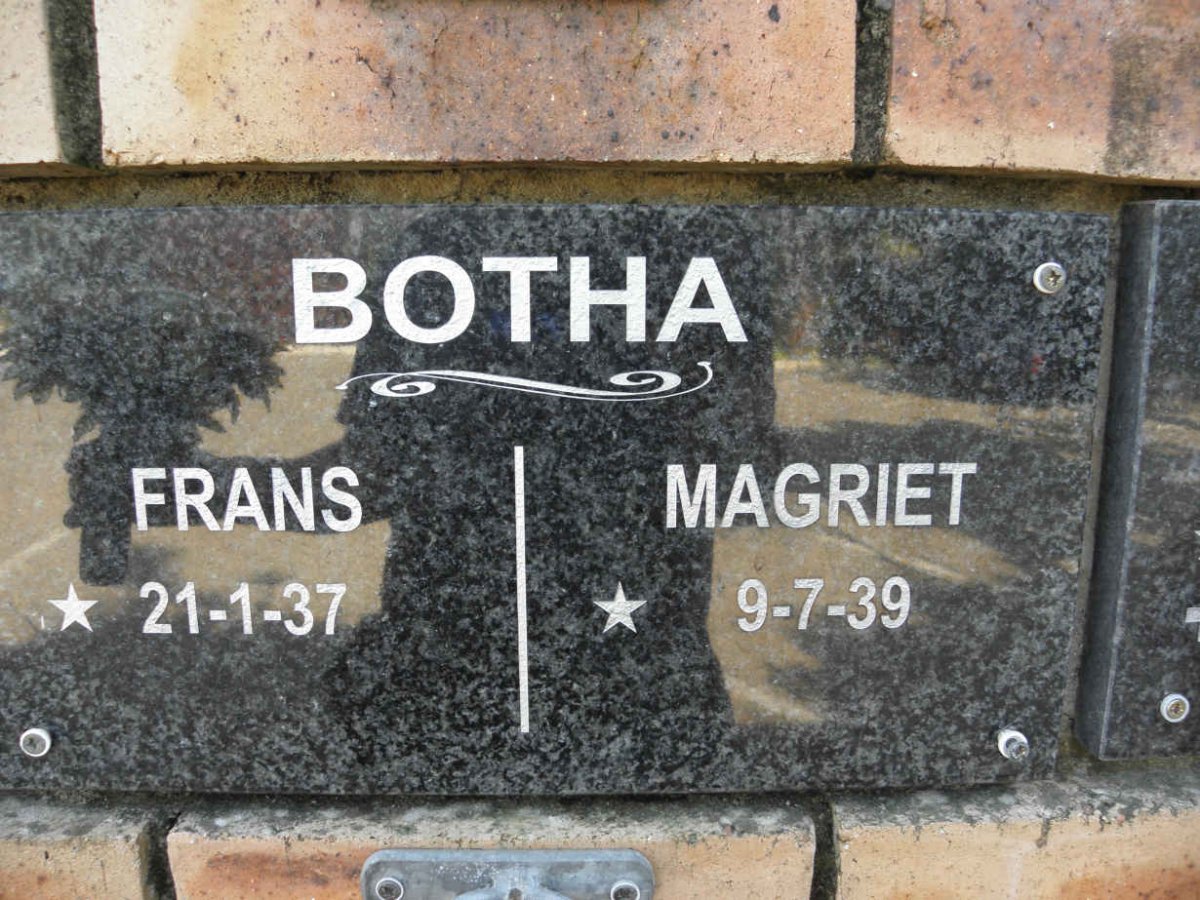BOTHA Frans ??37- &amp; Magriet ??39-