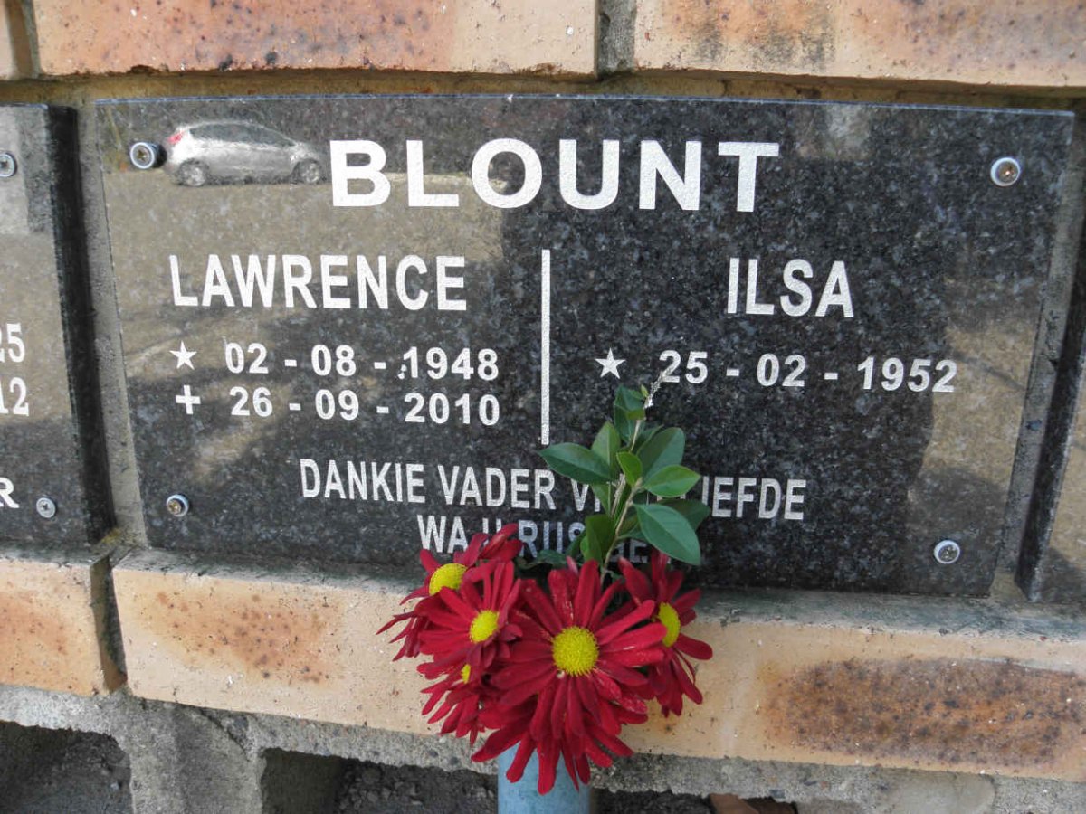 BLOUNT Lawrence 1948-2010 &amp; Ilsa 1952-