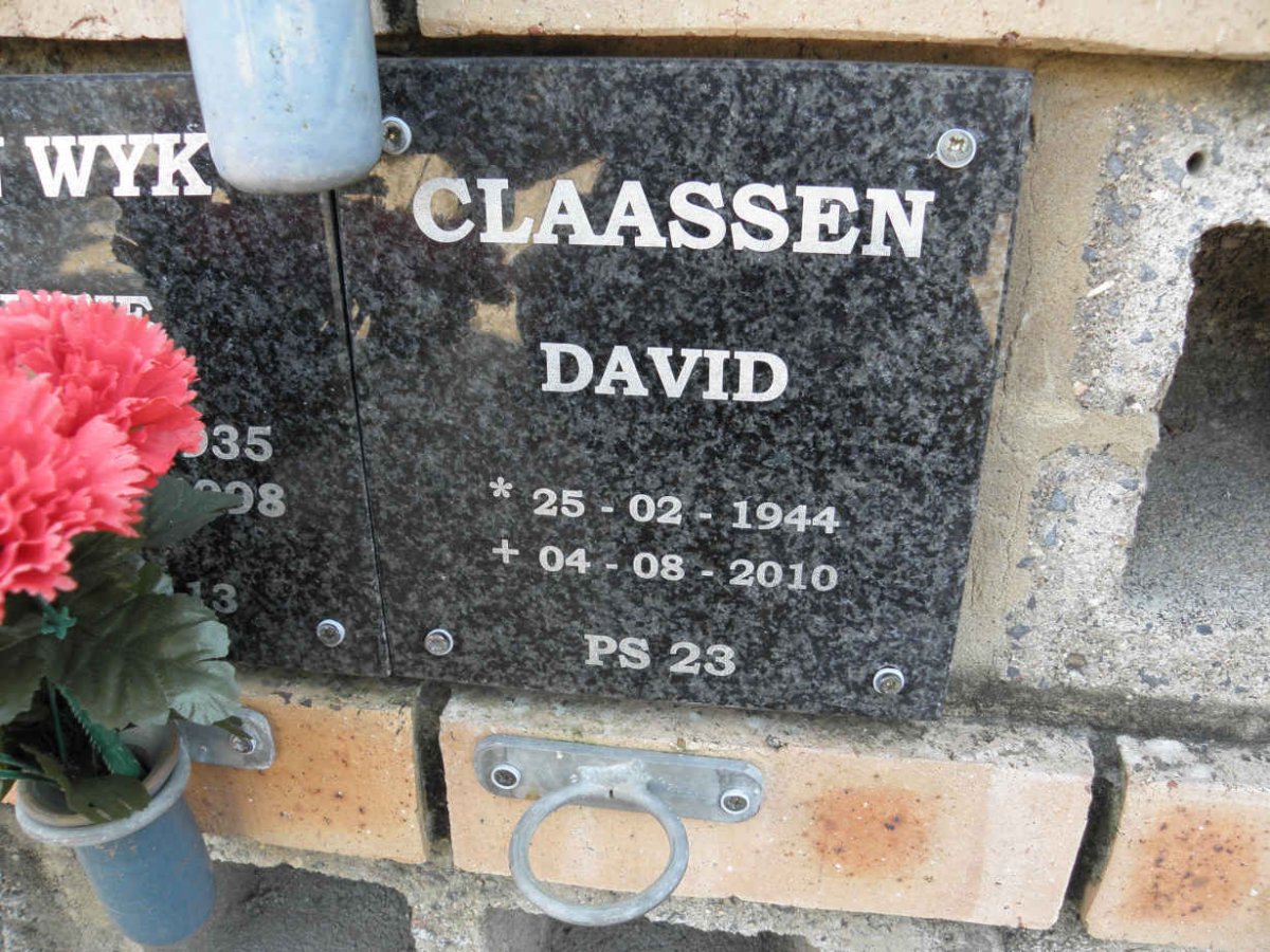 CLAASEN David 1944-2010