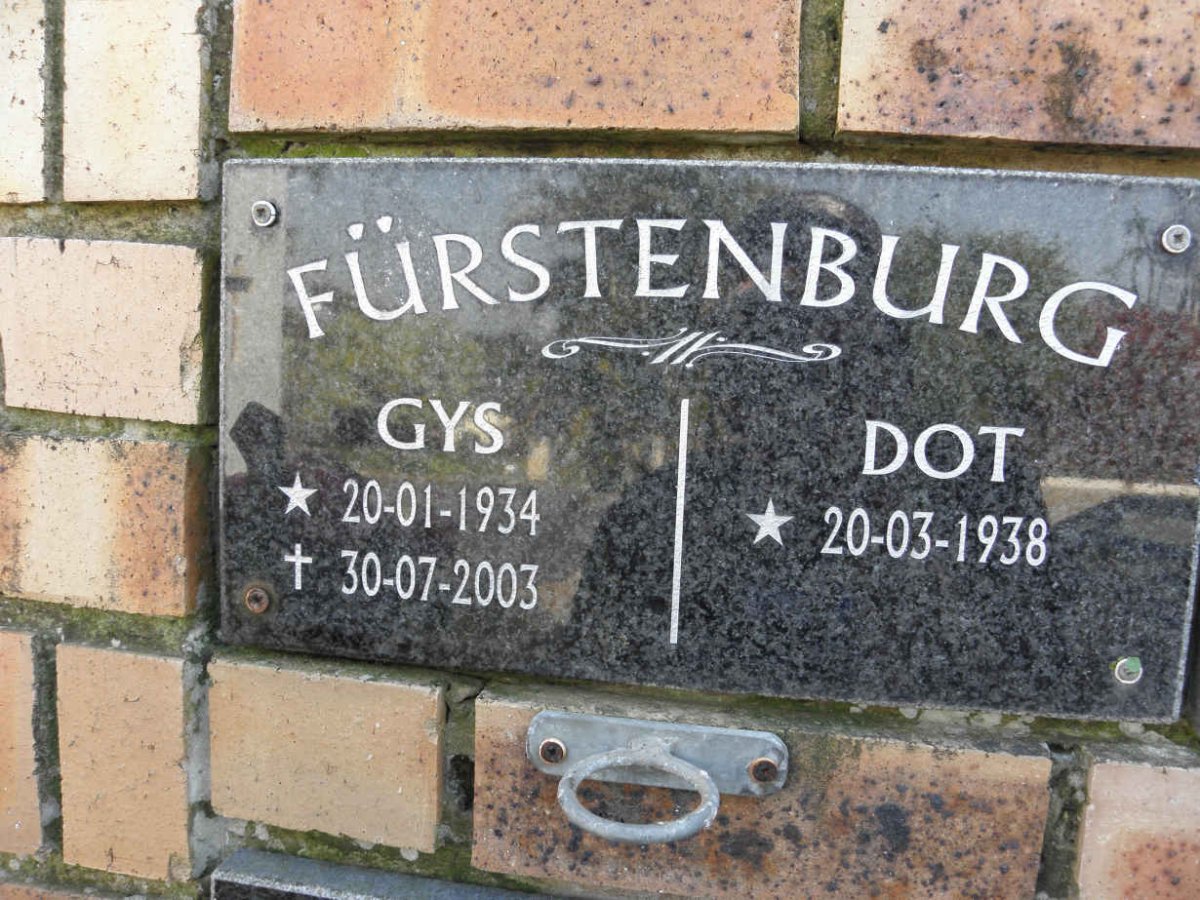 FÜRSTENBURG Gys 1934-2003 &amp; Dot 1938-