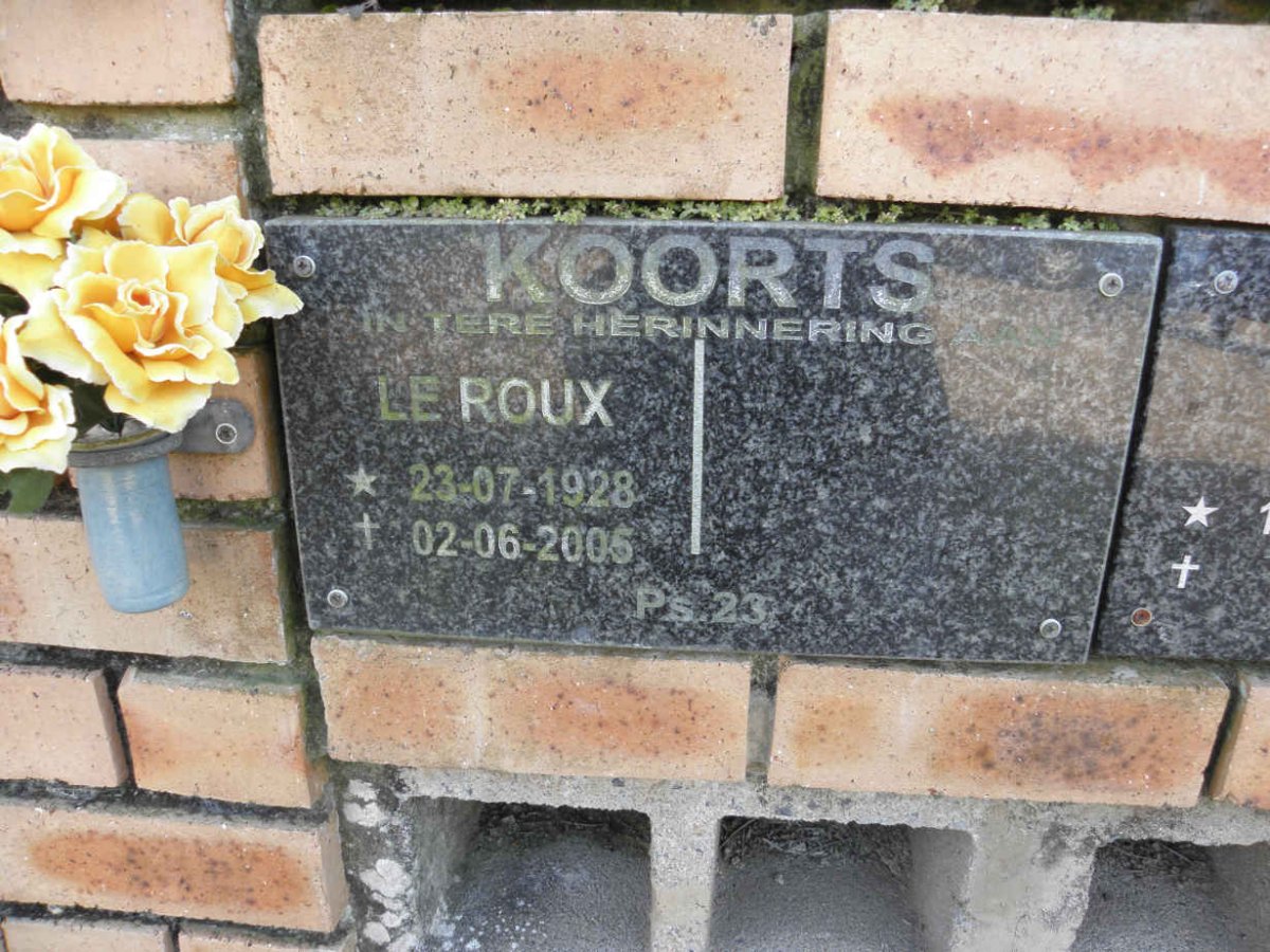 KOORTS Le Roux 1928-2005