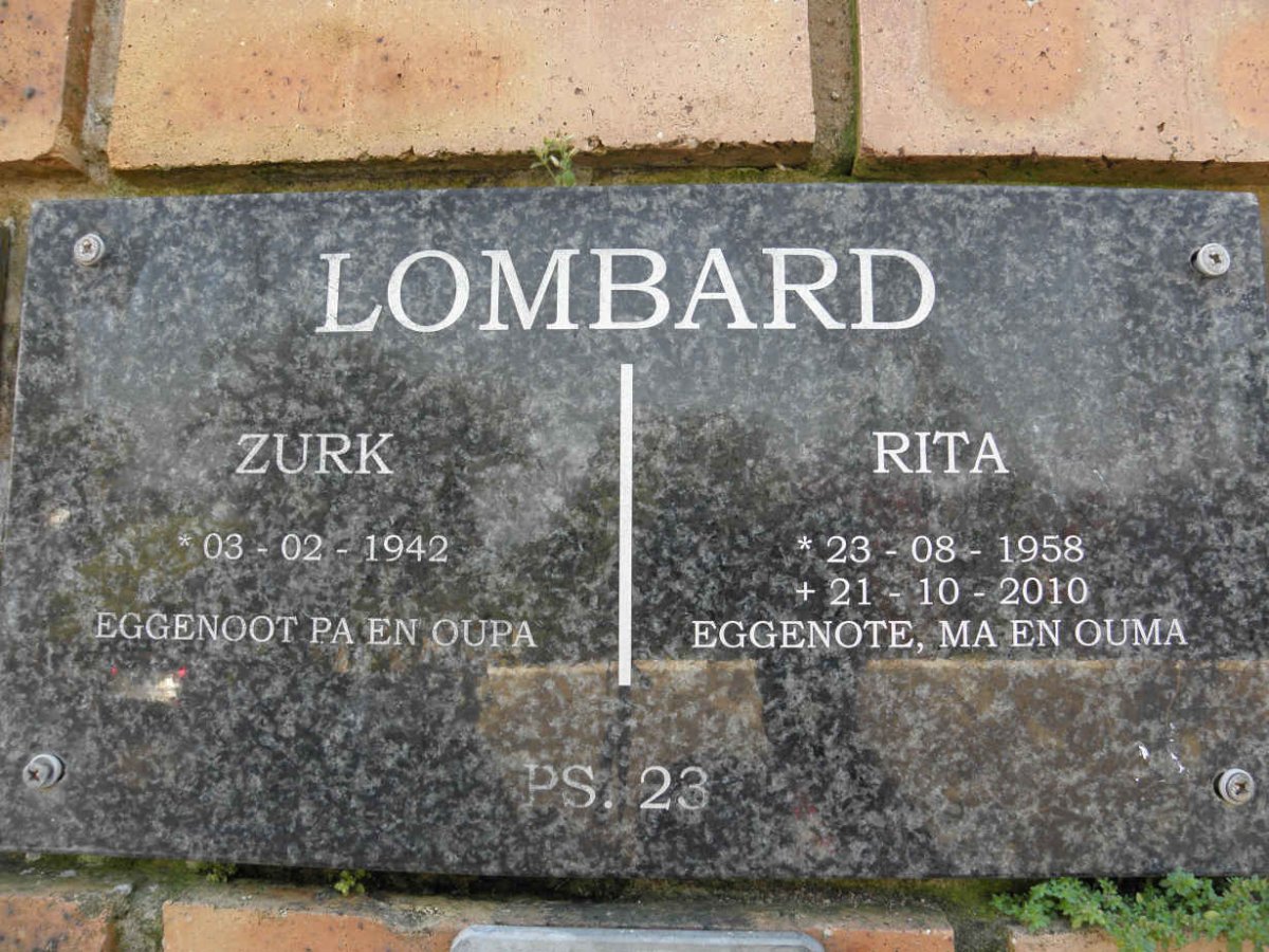 LOMBARD Zurk 1942- Rita 1958-2010