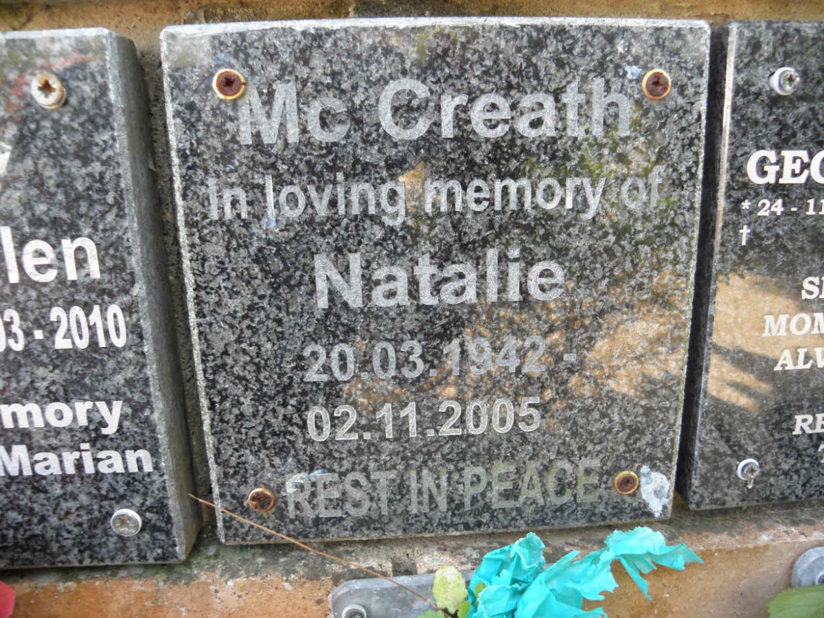 McCREATH Natalie 1942-2005