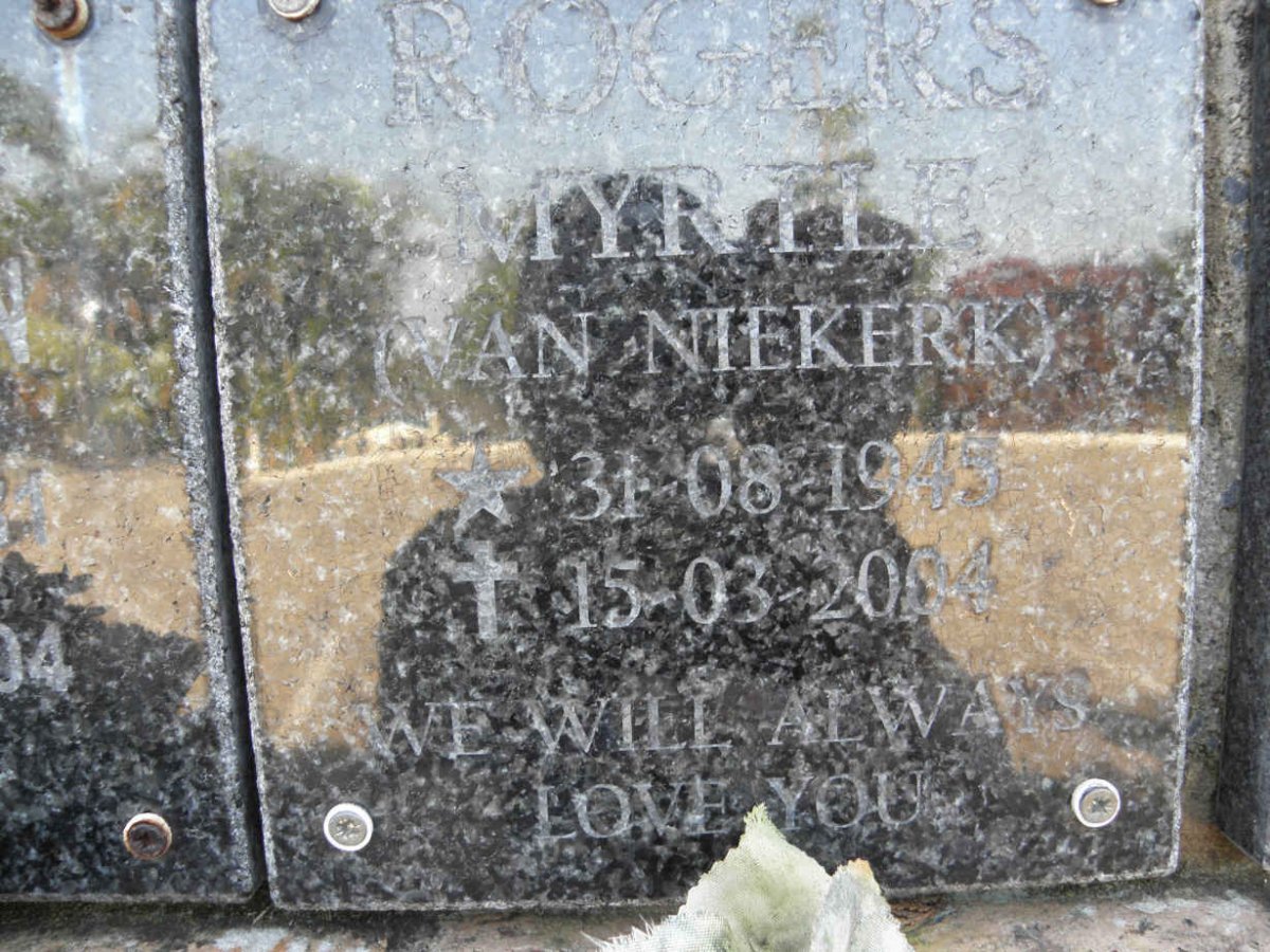 ROGERS Myrtle nee VAN NIEKERK 1945-2004