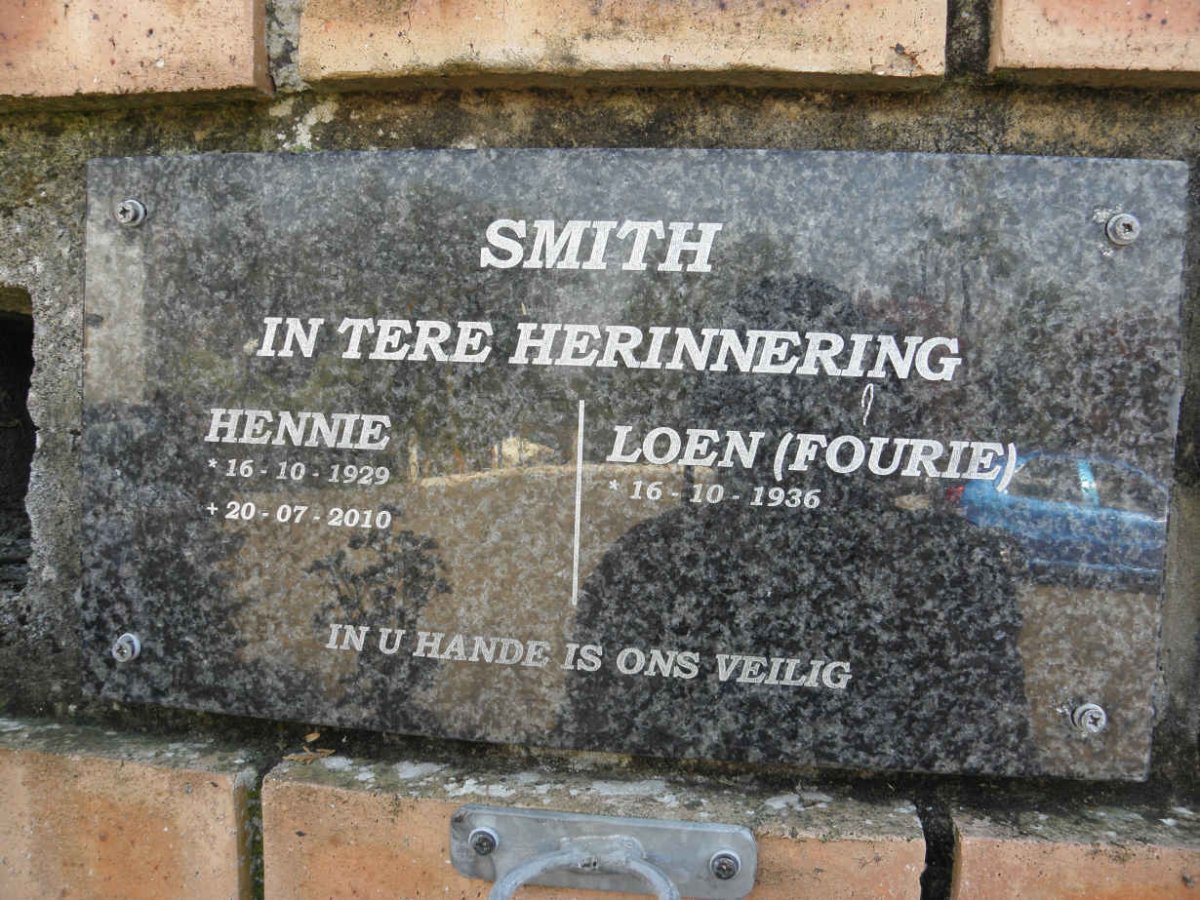 SMITH Hennie 1929-2010 &amp; Loen FOURIE 1936-