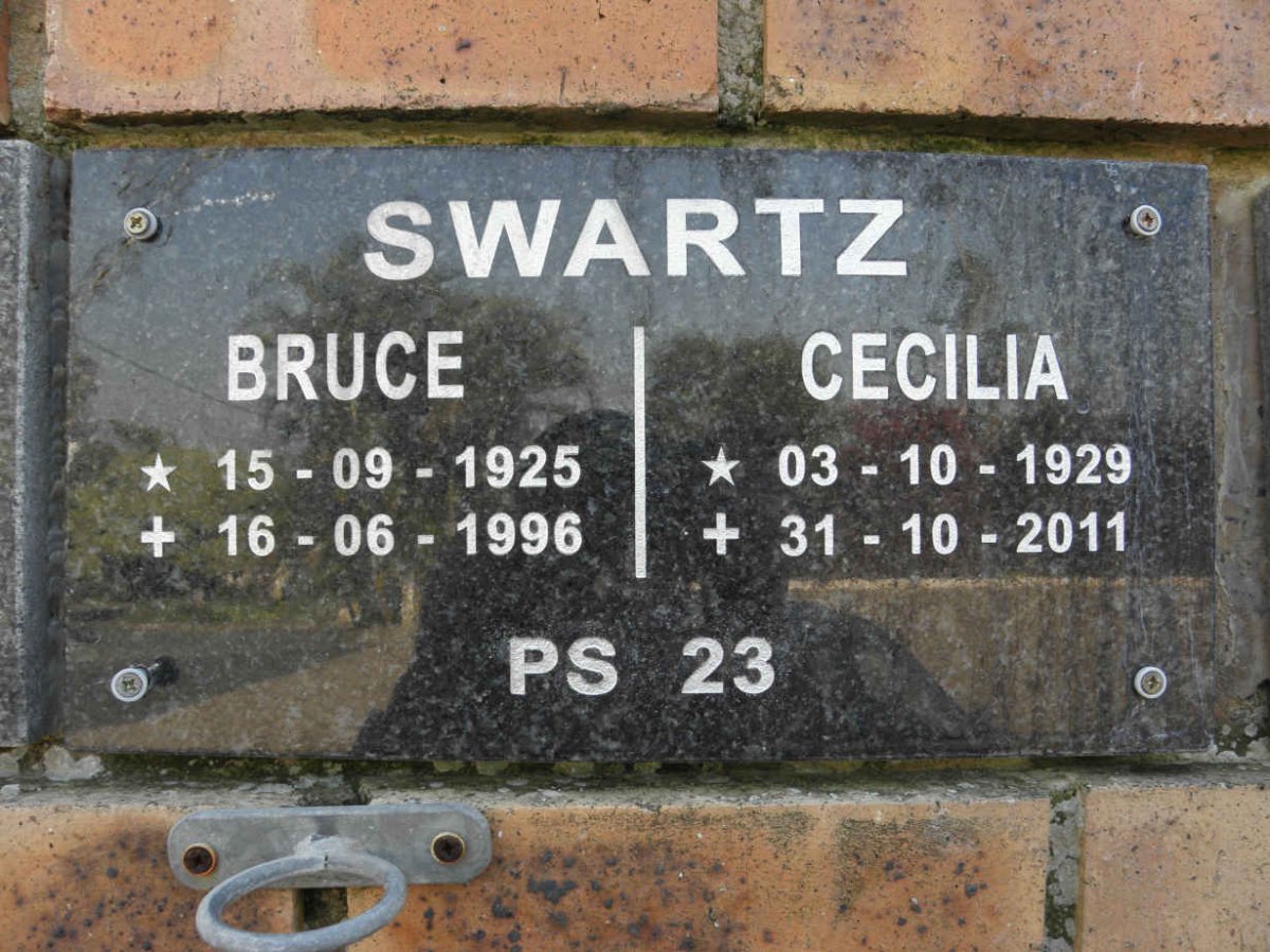 SWARTZ Bruce 1925-1996 &amp; Cecilia 1929-2011