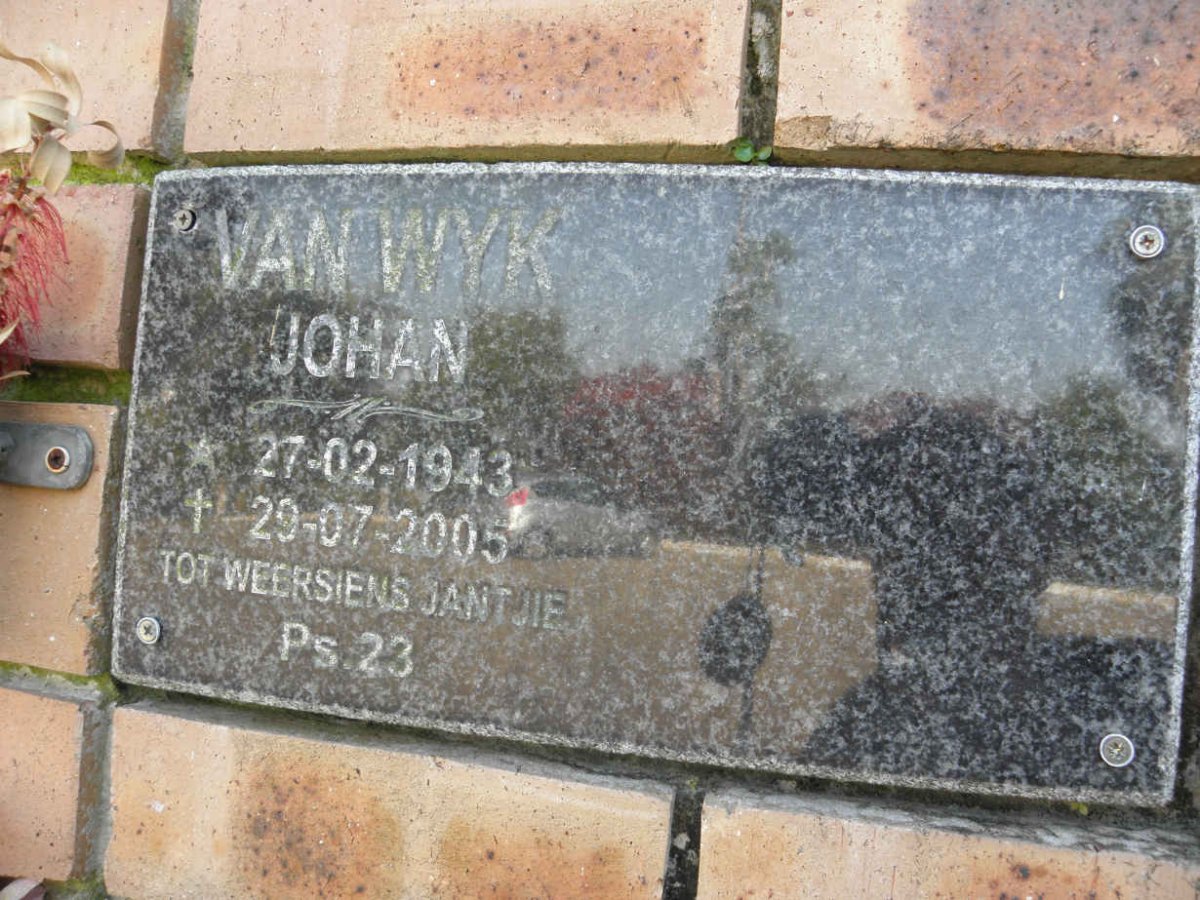WYK Johan, van 1943-2005