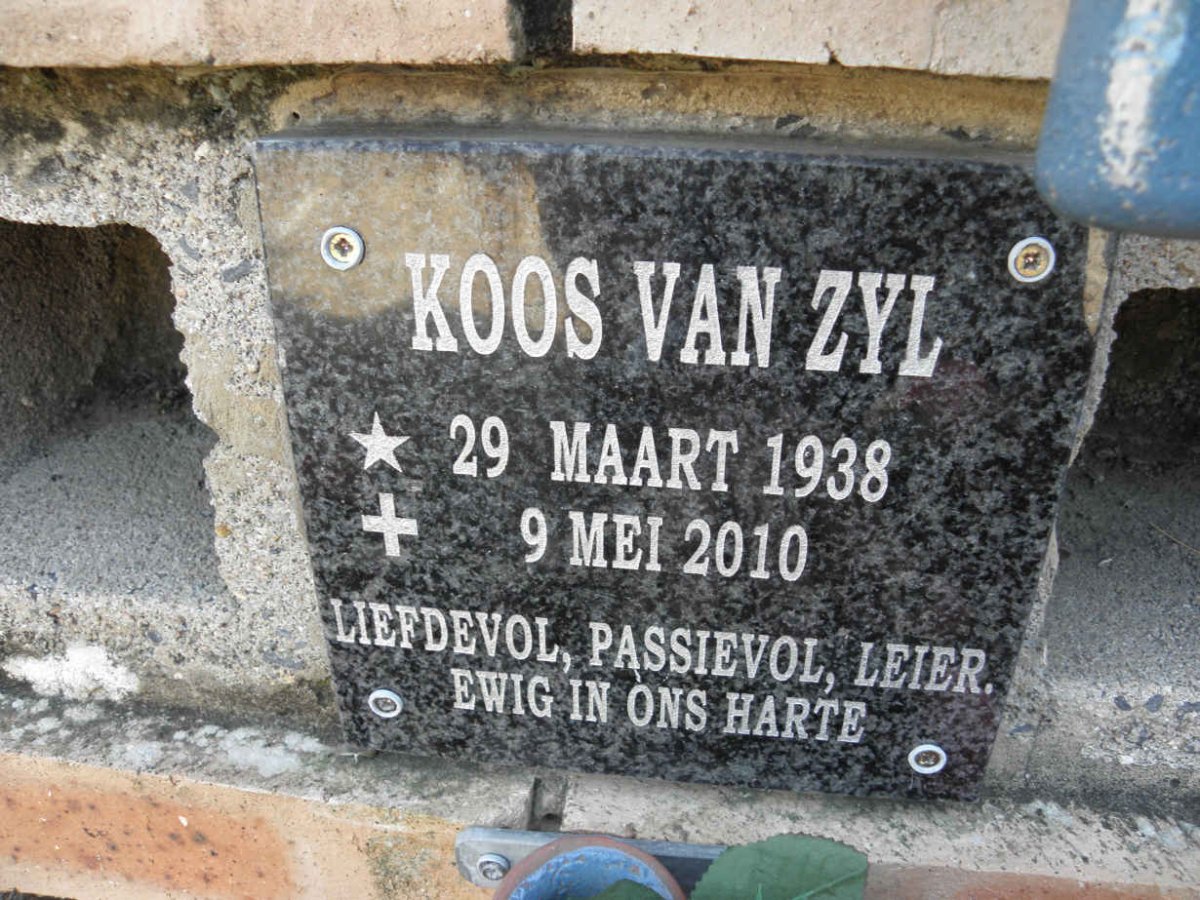 ZYL Koos, van 1938-2010