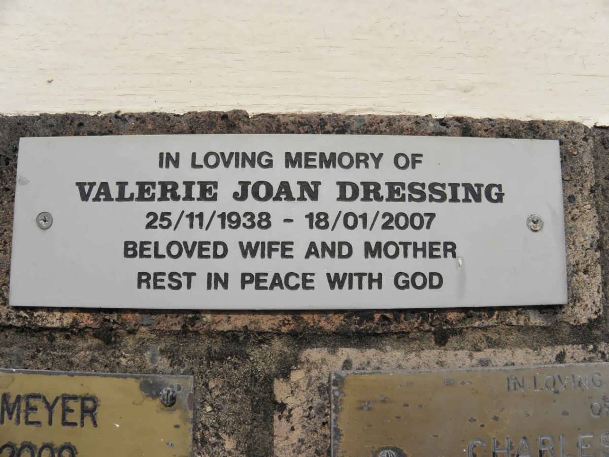 DRESSING Valerie Joan 1938-2007