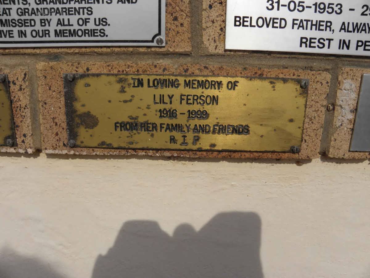 FERSON Lily 1916-1999