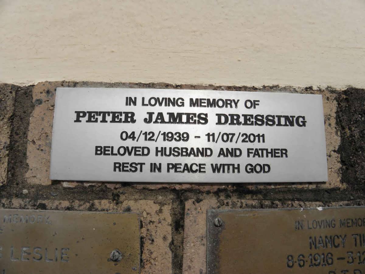 DRESSING Peter James 1939-2011