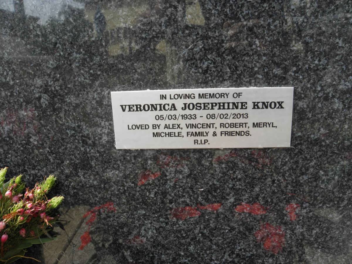 KNOX Veronica Josephine 1933-2013